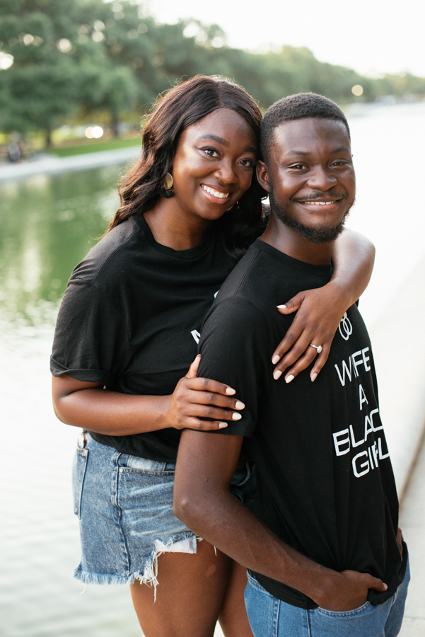 Engagement Photography at Marvin Taylor Trail Hermann Park Houston