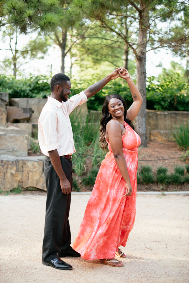 Engagement Photography at Marvin Taylor Trail Hermann Park Houston