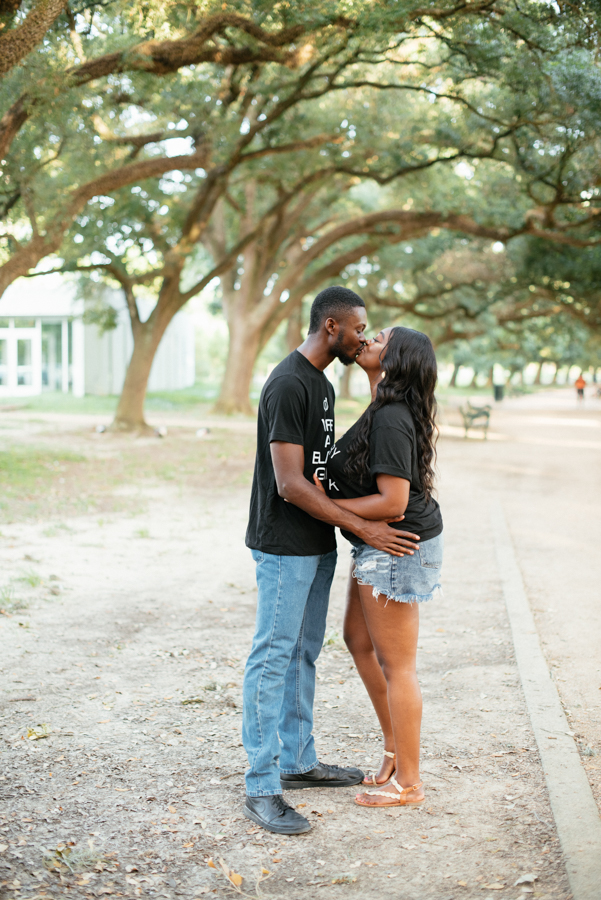 Engagement Photography at Marvin Taylor Trail Hermann Park Houston