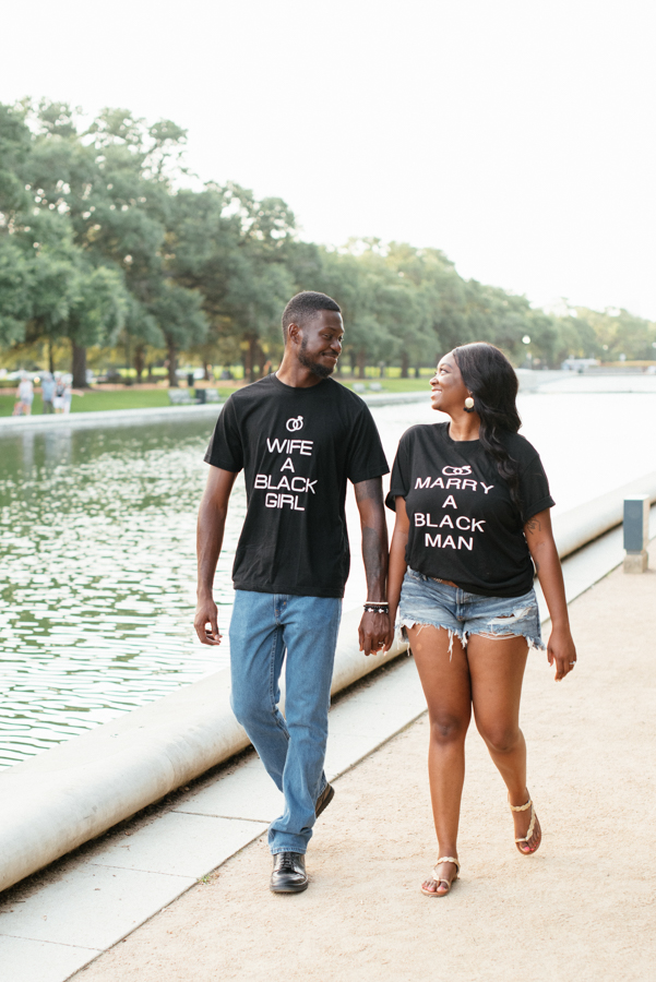 Engagement Photography at Marvin Taylor Trail Hermann Park Houston