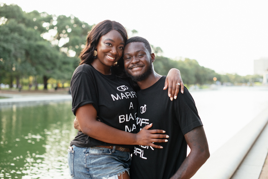 Engagement Photography at Marvin Taylor Trail Hermann Park Houston