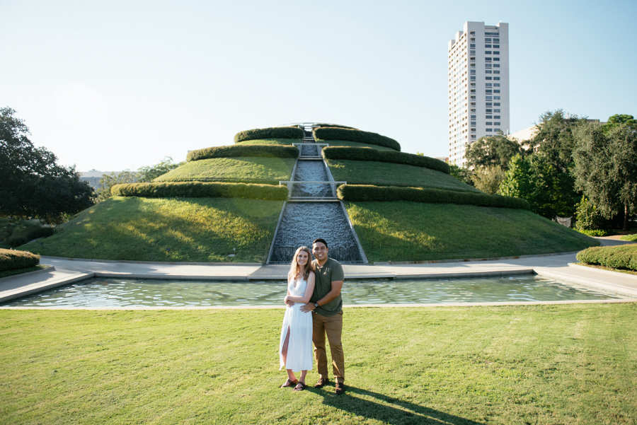 McGovern Centennial Garden Engagement Photos Houston TX