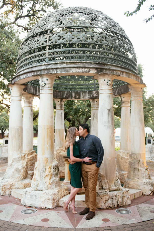 Engagement Session Sam Houston Statue at Hermann Park