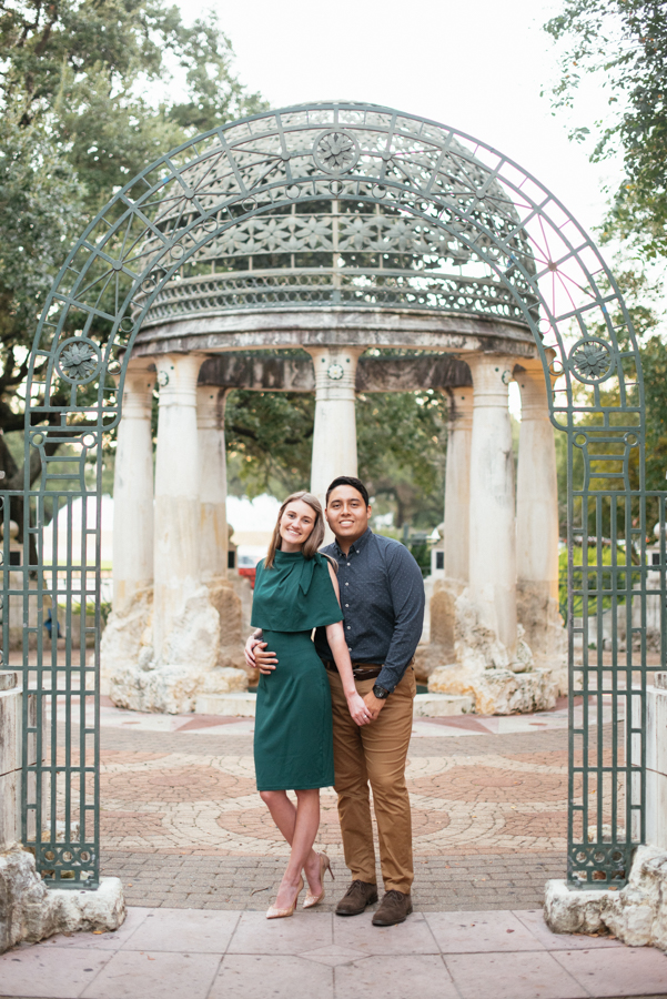 Engagement Session Sam Houston Statue at Hermann Park