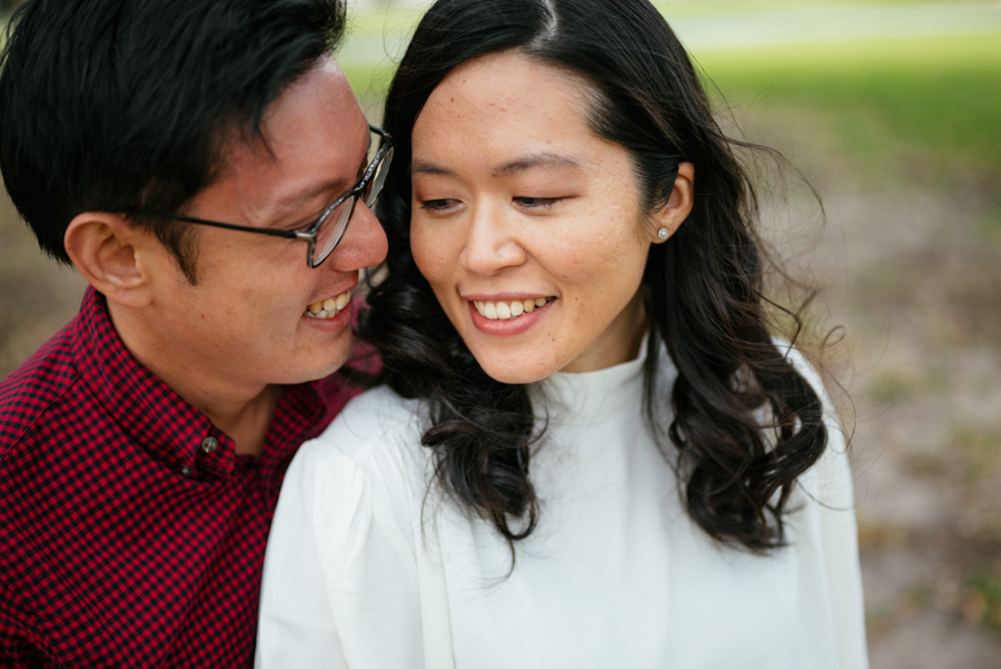 the waterwall park houston and rice university engagement photography