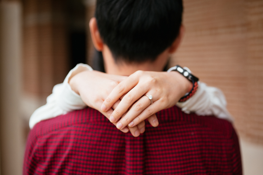 the waterwall park houston and rice university engagement photography