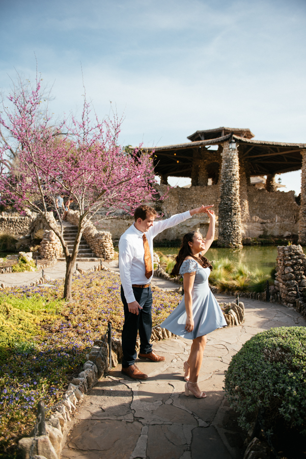 Japanese Tea Garden San Antonio Engagement Photographer